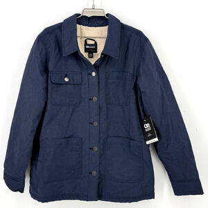Outdoor Research Sherpa Lined Chore Jacket Womens Size Large Naval Blue